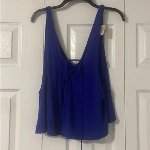 Cobalt blue cropped tank